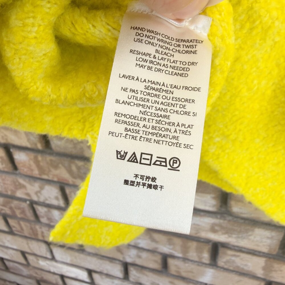 Free People Moira Slouchy Tunic Sweater in Citron Sun Combo Boucle Knit Large - Picture 10 of 12